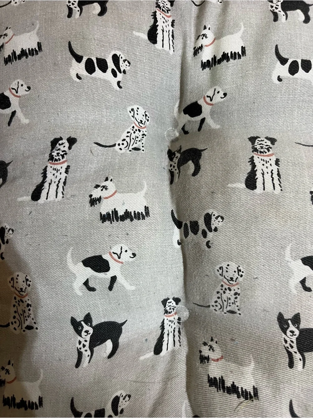 Bunglo & Bones Dog Bed Pillow Gray Dog Print Pet Cushion